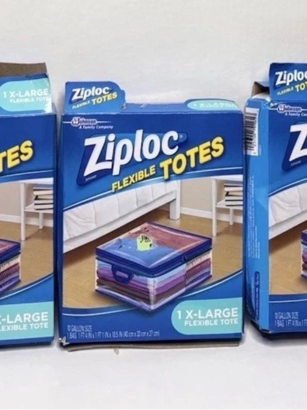 Ziploc Flexible Totes X-Large Storage Tote - Blue set of 3 discontinued